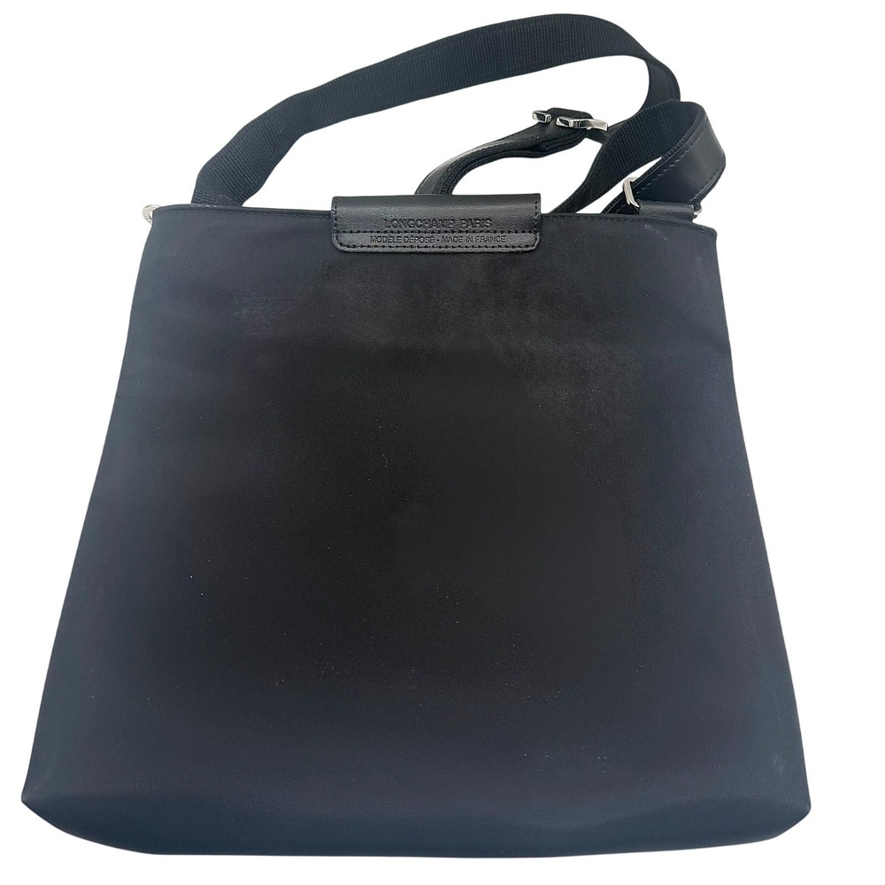 Vintage Longchamp Le Pliage "Déposé" Crossbody / Shoulder Bag Black Nylon France - Picture 11 of 13